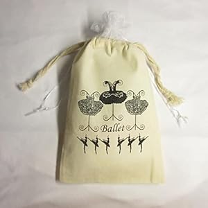 Amazon.co.jp: バレエ巾着袋,ナチュラルM,衣装柄バレリーナ