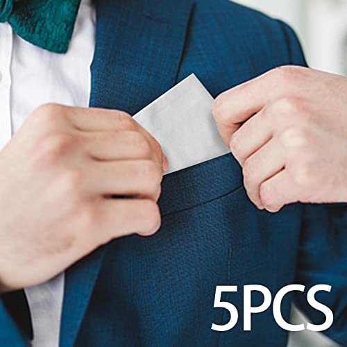 Generic 5 peças de lenços brancos masculinos para homens, toalhas de algodão para limpeza de suor, l