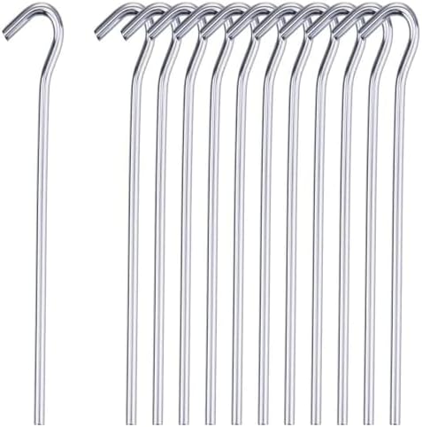 Piquets De Tente Galvanisés Lourds - Lot De 9, Anti-rouille, Pour Camping, Festivals Et Sports Outdoor