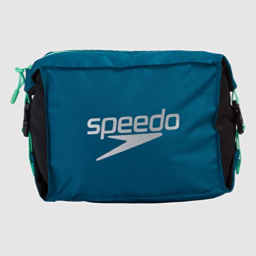 Speedo Unisex Erwachsene Pool Slide Bag Pooltasche, Nordic Teal/Schwarz/Grün Glow, Einheitsgröße