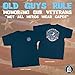 OLD GUYS RULE Men's Graphic T-Shirt, Veteran Eagle - Gift for Dad, Grandpa, Husband, Veteran's Day, Memorial Day, 4th of July - Sentimental Tee for War Heroes, Vets, Military (Navy, Large)