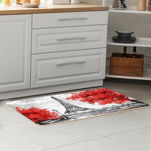 Tapis de cuisine Tour Eiffel lavable pour stopper l'humidité du sol