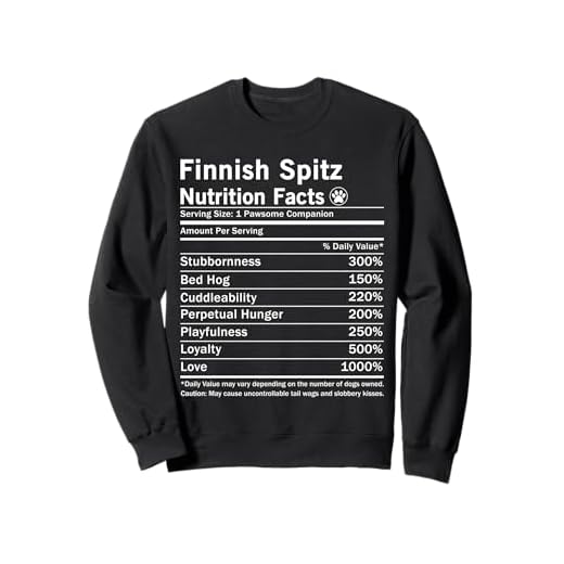 Finnish Spitz Nutrition Facts Funny Dog Sweatshirt