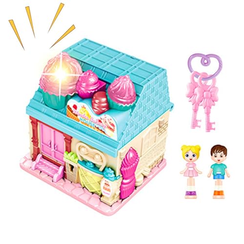 Casa de muñecas para niñas - Villa con luz y música | Juguete educativo de castillo | Para y niñas, en, en la escuela, en el jardín de infantes, en el preescolar, para cumpleaños, vacaciones, Kinderz