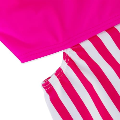 Image of Alakuoti Girls One Piece Swimsuits Cutout Ruffle Bathing Suit Quick Dry Beach Swimwear with Adjustable Strap 5-14 Years