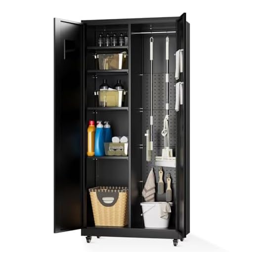 Versatile Metal Storage Cabinet with Lock