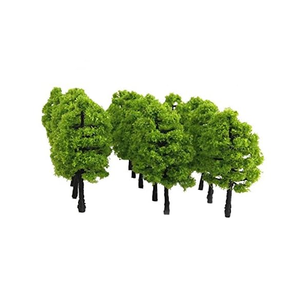 Ruluti 20pcs Plastik-Modellbau Baum Mini Künstlicher Baum Für Modell Modelleisenbahn-Dekoration Modellbaum 3.5cm