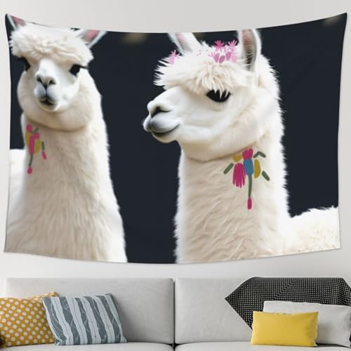 Tapisserie lama alpaga 229x152 cm pour chambre enfant cocooning