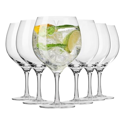 Krosno Copas para Cóctel Gin Balón Agua | Conjunto 6 Piezas | 700 ml | Harmony Collection | Perfectas para la Casa,...