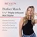 REVLON Perfect Match Hot Styler - Heated Brush to Style and Extend Blowouts, Hot Brush for Curls, Body, and Volume, Reduces Frizz and Boosts Shine