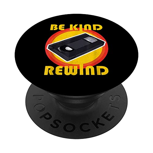 Cinta de video retro VHS VCR Be Kind Rewind Vintage 80 PopSockets PopGrip Intercambiable