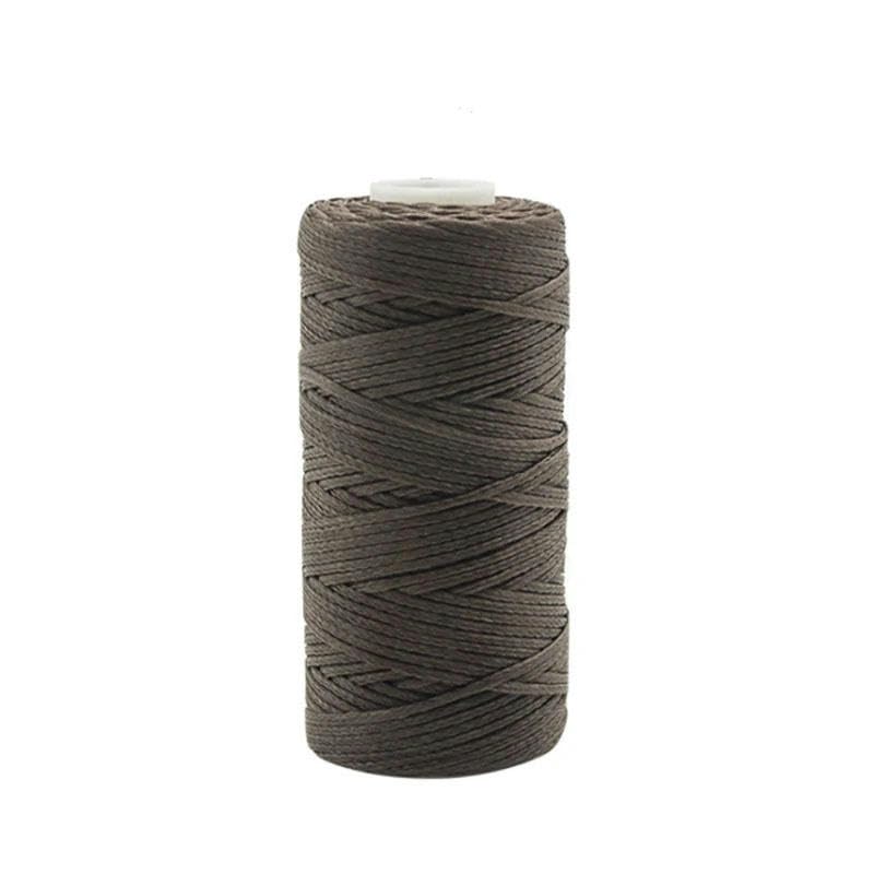 Nici do szycia，Nić poliestrowa Nici do szycia, nici do szycia ręcznego, nici woskowane, płaska woskowana linia do szycia, majsterkowanie(Dark Brown)