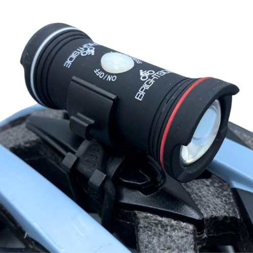 Brightside Bike Helmet Light. 3 in 1 Front & Rear Bike Light. Fits Most Helmets. Bike Accessories. LED Bike Light, Waterproof Light, 43hr Battery, Lightweight, Flash & Constant Modes