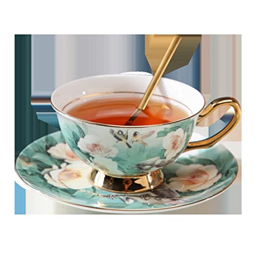 FCYIXIA Taza de café Europea de Alto Valor, Hueso Exquisito de Alta Gama China China, Juego de té de la Tarde, Regalo de… - Imagen 6