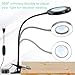 Consss Eye Protection Clip On Reading Light with Magnifying Glass，3 Color Modes & 10 Brightness Flexible Arm for Manual/Bedtime Reading/Middle-Aged and Elderly People's Threading Tool/Bedside Lamp