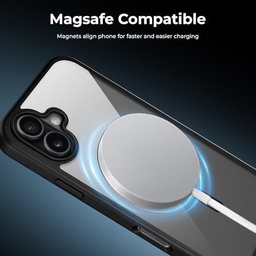 Image of A rtistque Clear Back Cover Case for iPhone 17 | Mag-Safe| Acrylic | Shockproof TPU Protective Design | iPhone 17 Back Cover Transparent - Black Bumper