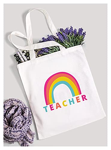 Mjwlgs Canvas Einkaufstasche Frauen Leinwand Tote Einkaufstasche Lehrer Leben Wiederverwendbare Eco Shopper Umhängetasche Bücher Tasche Mode Geschenk (Color : 6) Cover