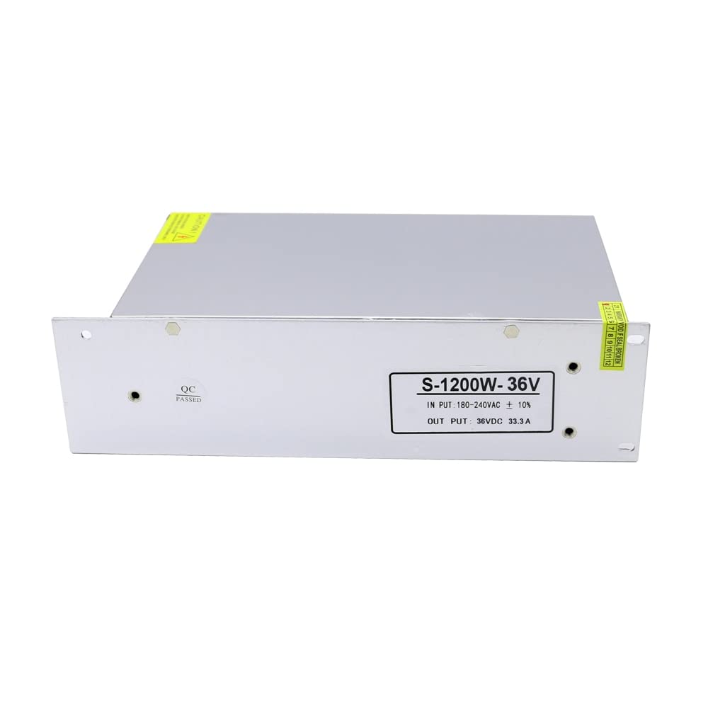 Commutation Alimentation AC 220V à DC 3 6V 33.3A 1200W Alimentation d'alimentation électrique 1200W Adaptateur de transformateur de tension Alimentation Transformateur Convertisseur De Commutation