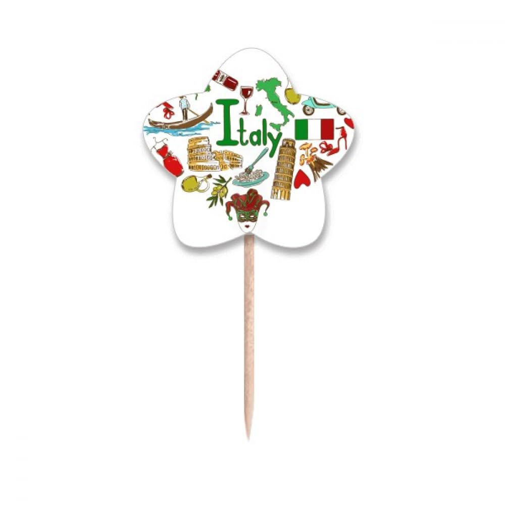 Cure-dents drapeau Italie pour identifier facilement les plats de buffet