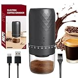Rechargeable Electric Burr Coffee Grinder - 40 Adjustable Settings, Portable Coffee Bean Grinder with Cleaning Brush, Non-Slip Design for...