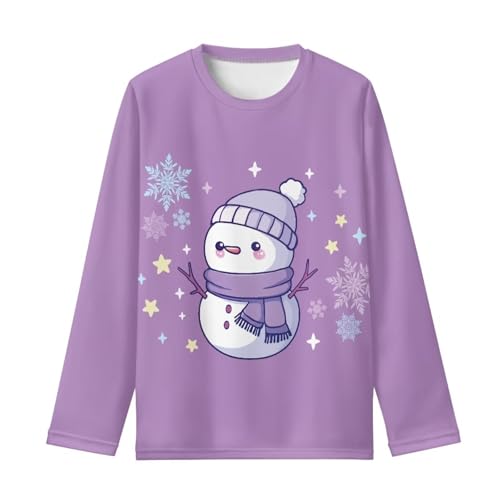 Image of Girls Long Sleeve T Shirt Cute Cartoon Crewneck Shirt for Kids 3-16Y Fall Winter Clothes