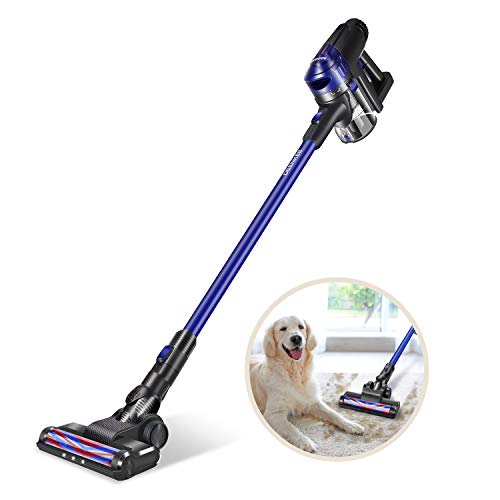 DEENKEE Cordless Vacuum Cleaner, 17Kpa Powerful Suction 200W Brushless Motor 2 in 1
