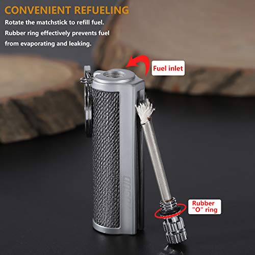 Yusud 2 Pack Permanent Match Infinity Lighter With Multitool Keychain, Reusable Waterproof Match Strike Anywhere, Forever Flint Fire Starter For Outdoor Survival, For Men #TOP4