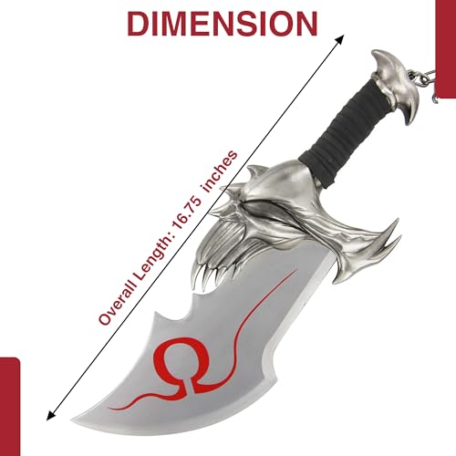 Armory Replicas™ - Blades of Chaos Kratos Twin Blade Set with Real Metal - Perfect for God of War Enthusiasts and Cosplay - Includes Display Plaque - Thumbnail 2