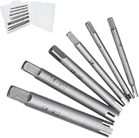6 Stück Gewindebohrer-Auszieher, Gebrochener Stahlgewindebohrer Entferner Abgezogener aus 3 Typen, 3/4 Flöte Schraubenentferner mit abgebrochenem Kopf Abisolier-Gewindebohrer-Ausdreher-Set