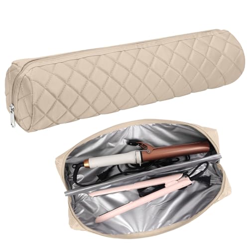 Suafrnut Large Hot Hair Tools Organizer Bag Portable Travel Heat Resistant Storage Case Pouch for Curling Irons, Flat Irons, Hair Straighteners and Styling Tools(17.7" x 3.9")