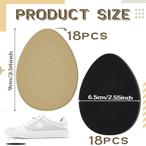 Image of Jecery 36 Pcs Suede Soles for Dance Shoes Non Slip Shoe Pads on Bottom of High Heeled Shoes Protectors Adhesive for Women(Beige,Black)