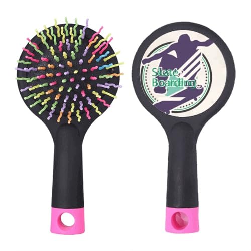 Brosse à cheveux démêlante à coussin anti-nœuds dessin skate