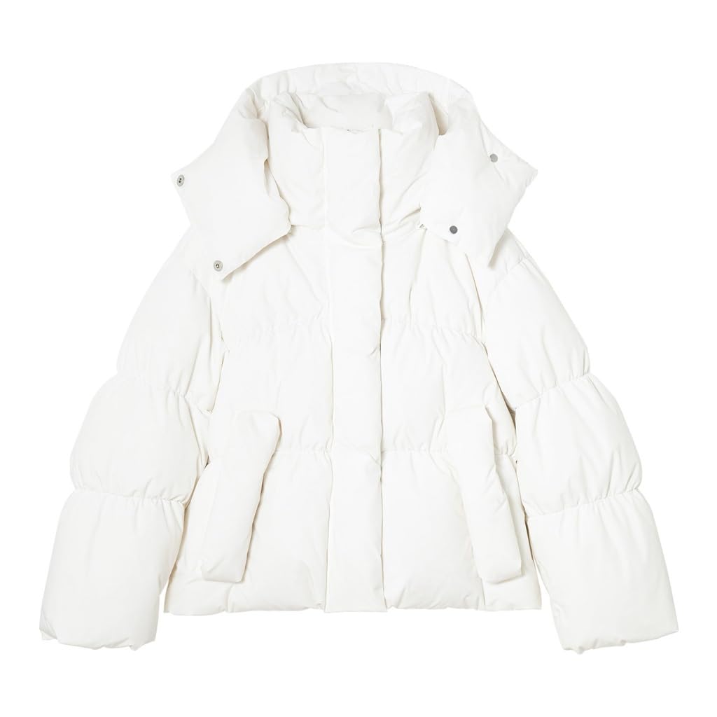Doudoune à capuche plissée manteau ample chaud hiver - 6