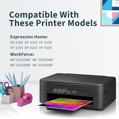 OINKWERE Ink Cartridges Multipack Compatible for Epson 604 Ink Cartridge for Expression Home XP-2200 XP-2205 XP-3200 XP-3205 XP-4200 XP-4205 WorkForce WF-2910 WF-2930 WF-2935 WF-2950 (4-Pack)