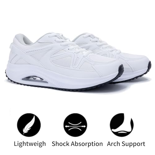 Image of Autper Plantar Fasciitis Shoes Women Walking Arch Support Tennis Casual Athletic Nurse Orthotic Sneakers for Foot Pain Relief