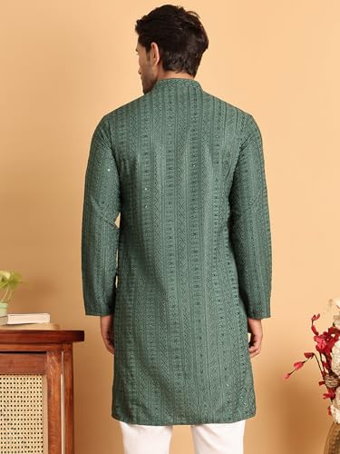 Image of Jompers Embroidered Straight Kurtas for Men