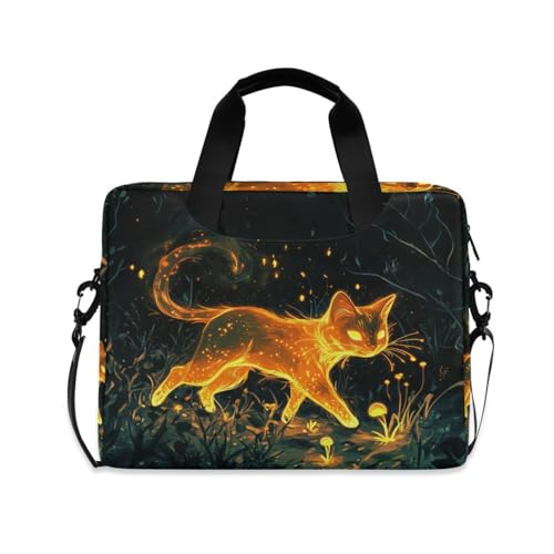 Funda para portátil 15.6 pulgadas con asa y correa naranja miniatura 1
