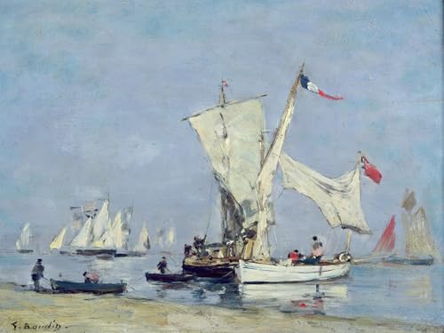 Lienzo de pinturas famosas de Eugene Louis Boudin para iluminar las paredes de un salón moderno
