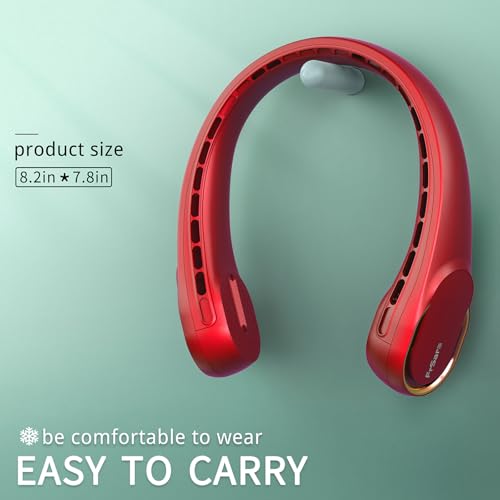 Image of FrSara Neck Fan, Portable Fan Strong Wind, Upgraded 4000mAh, 360 Cooling | Upgraded Air Volume, Quiet, No Hair Twisting, Even Air Volume On Both Sides, Non-Slip Material, Short Charging, Long Use Time
