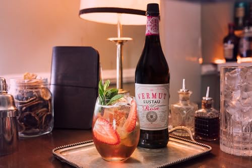 Lustau Vermut Rosé 15% vol. - Geschenkpackung mit Glas - Rosé Wermut (1 x 0.75 l)