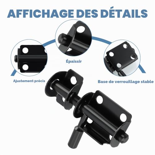 Mooche Verrou Porte Interieure, Loquet Verrou en Acier Inoxydable – vue 5