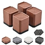 EclatBain Bed Risers Furniture Risers Heavy-Duty Rectangular Adjustable Block Lift to 3 inches and 4.3 inches Desk, Sofa, Chair Legs, Refrigerator, Washing Machine Support up to 4000 pounds