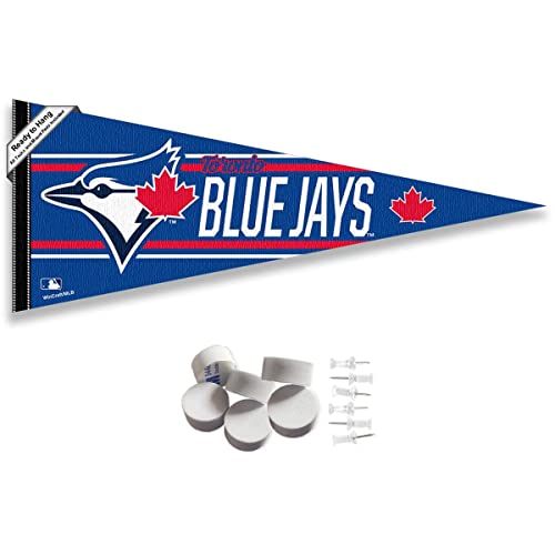 Bannière Toronto Blue Jays en tissu avec punaises robustes
