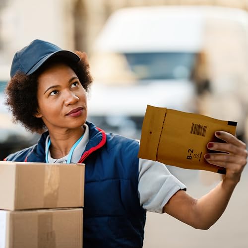 Trifoo 200 Versandtaschen Luftpolsterumschläge haftklebend Luftpolsterversandtaschen Luftpolstertaschen Polsterumschläge B2 (135 x 225 mm) braun Selbstklebeverschluß 200 Stück