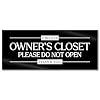 Acrylic 2.5×6 Owners Closet Sign, No Guest Access Sign, Compatible with Airbnb Essentials for Hosts Signs, Private Door, Renter Friendly Decor, Compatible with Airbnb Signs, Black, Made in USA