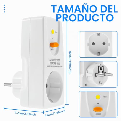 Miniatura 3 de Interruptor De Protección Fi, Enchufe De 16 A, Ultra Seguro, Antifugas, Enchufe De Protección Personal, Resistente Al Fuego, Adaptador De Protección Personal, Enchufe De Protección Para Dispositivos