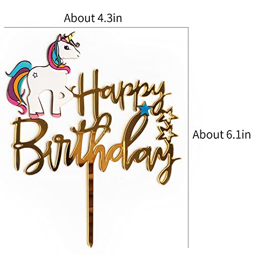 Unicorn Happy Birthday Cake Topper Unicorn Party Cake Topper Birthday Unicorn Cake Decoration #TOP5