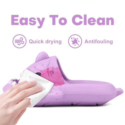 Image of Kids Shark Cloud Slides | Boys Girls Slip On Sandals | Toddler Beach Slippers | Youth Fish Flip Flops Pool Shower Shoes