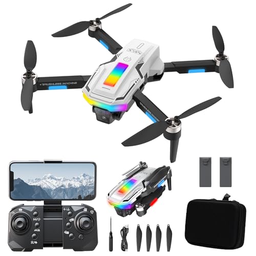 Drone con Telecamera 4K, 360°Flip, Wi-Fi, Motore Brushless, Modalità Senza...