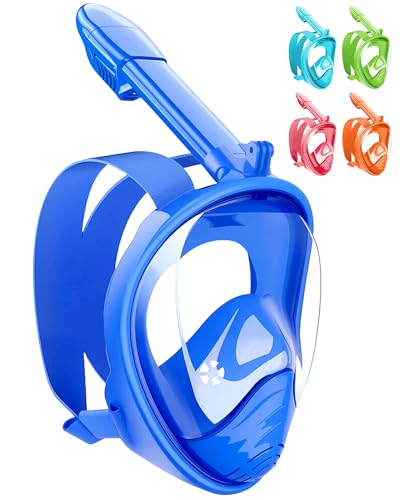 HINATAA Máscara de Buceo para Niños, 180° Snorkel de Cara Completa Infantil, Anti-vaho Anti-Fuga con Gafas para Niños de 4 a 12 Años